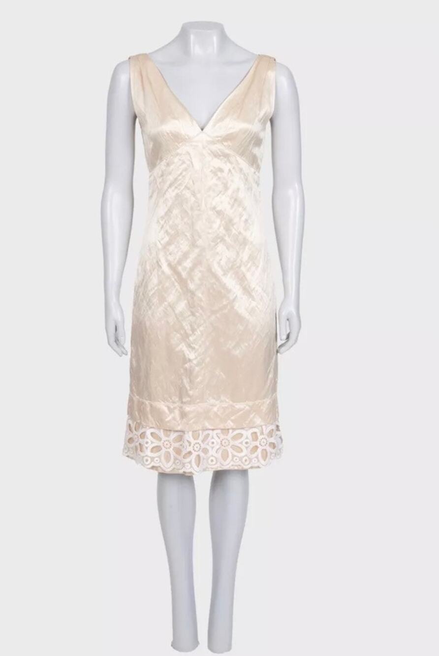 Louis Vuitton Beige Sleeveless Dress - Size 36/S